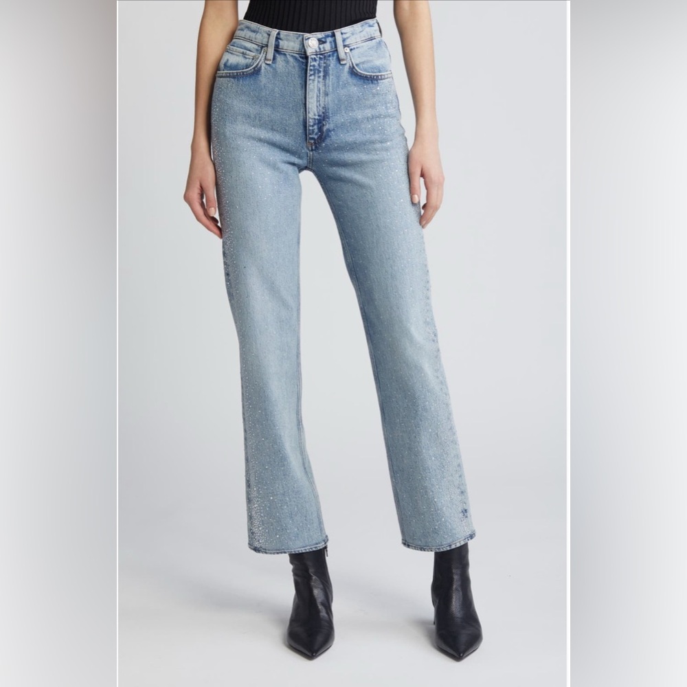 Rhinestone Rag & Bone Harlow Ankle Length - 28 - Lyra with Jewel